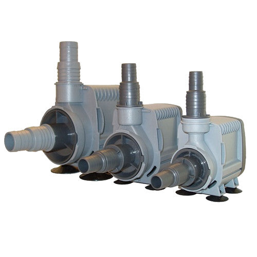 Sicce x Avast Marine pumps. Three gray pumps with multiple nozzles on a white background
