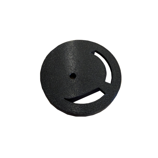 Black circular object with a central hole on a white background. Plank 3.71 Mixing Pump Upgrade (BETA) 3.7 volute
