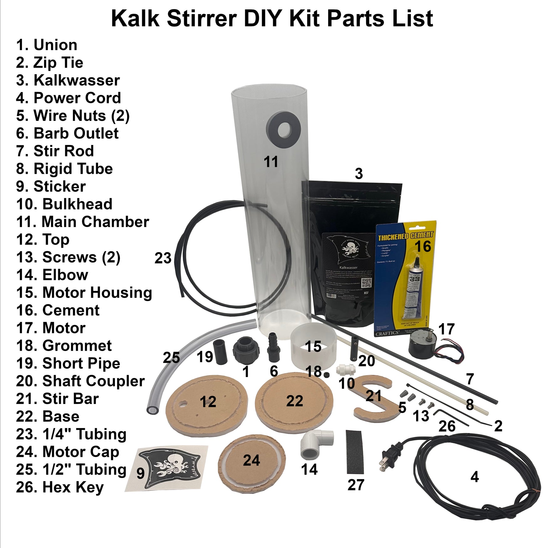 Kalk Stirrer DIY Assembly Avast Marine Works